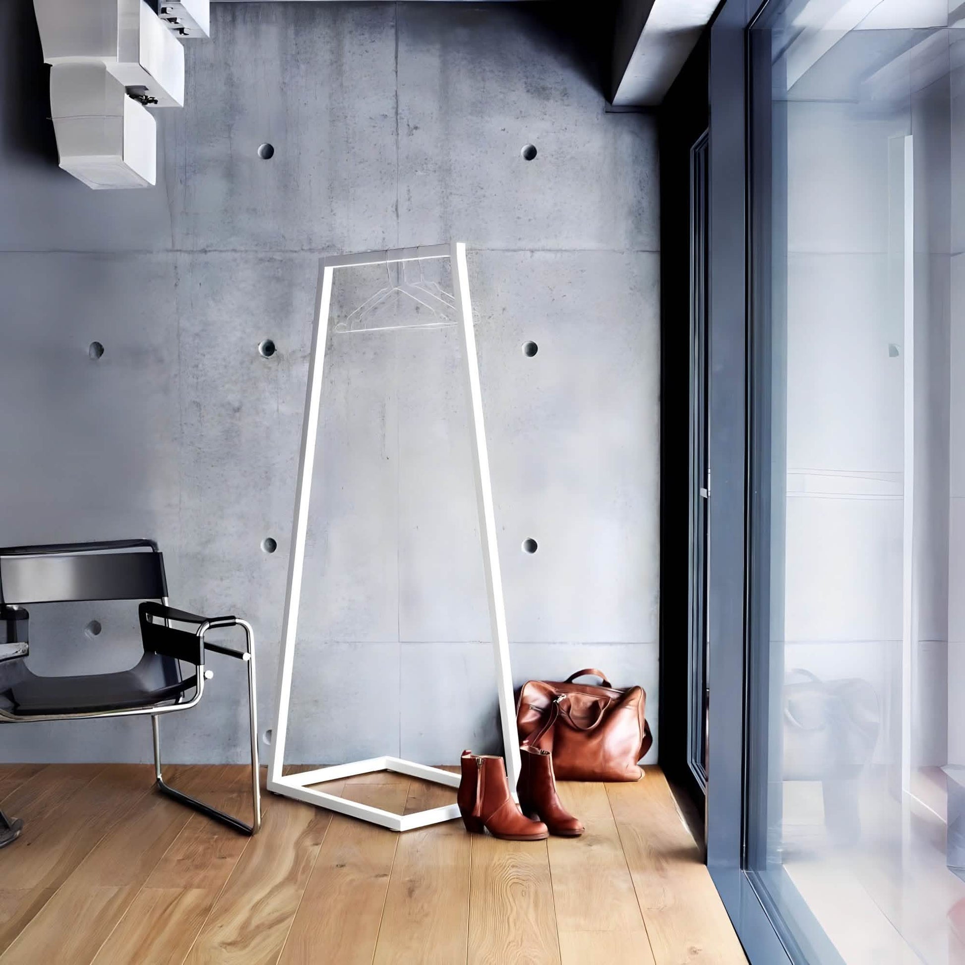 علاقه ملابس معدن أبيض 50*50*150 سم - RON255 Royal Iron