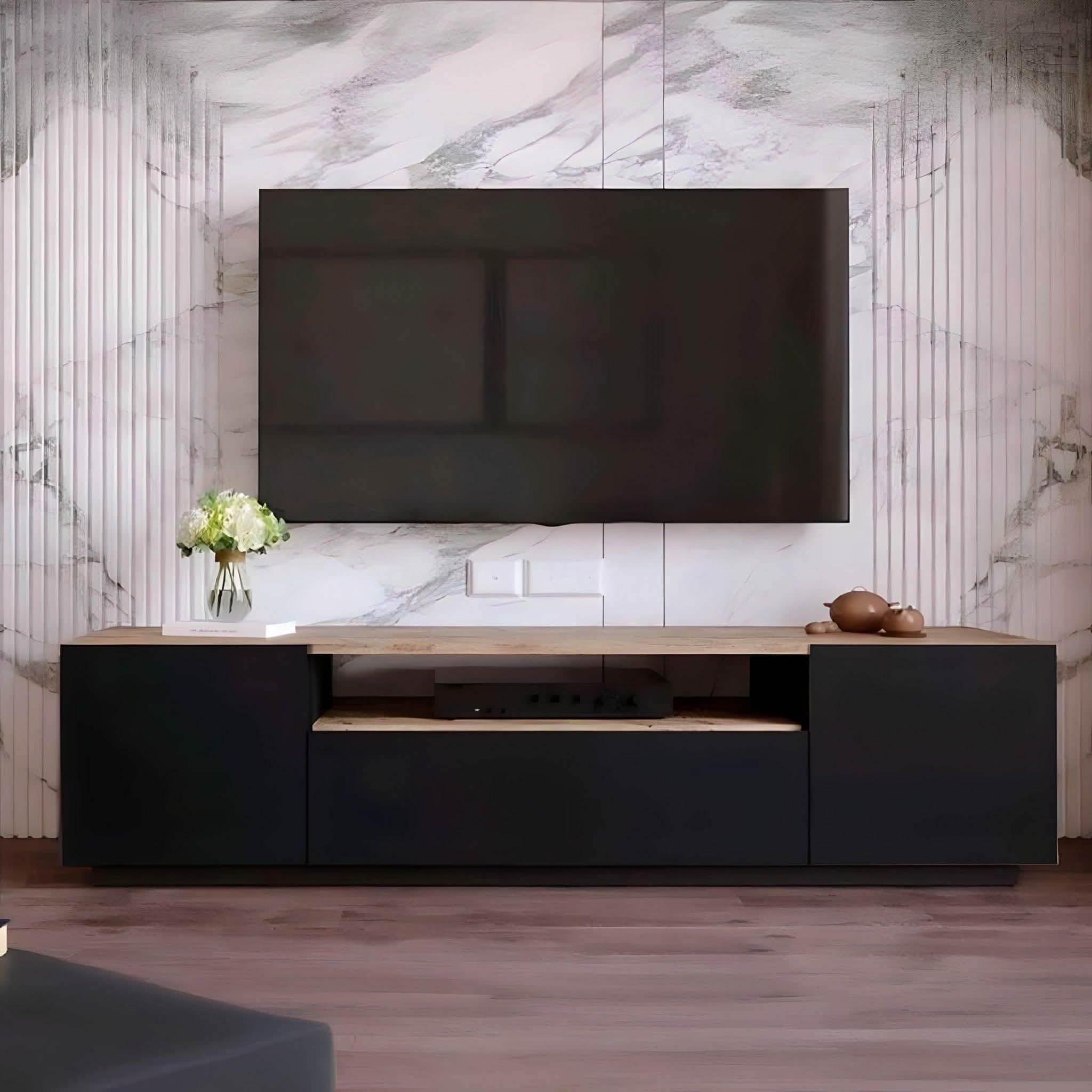 ترابيزة تليفزيون ام دي اف، 160*30*40 سم