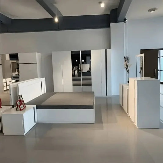 غرفة نوم كاملة، خشب ام دي اف - 6 قطع