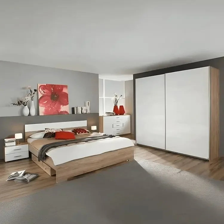 غرفة نوم كاملة، خشب ام دي اف - 5 قطع