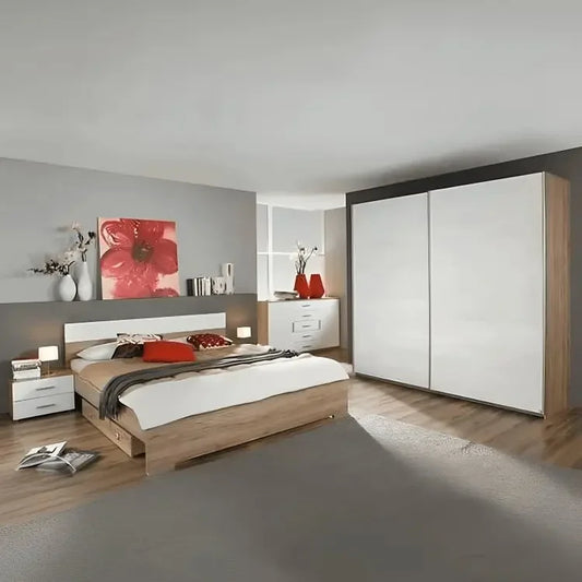 غرفة نوم كاملة، خشب ام دي اف - 5 قطع