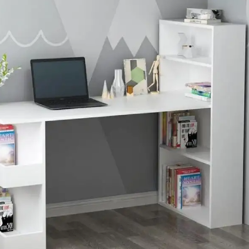 مكتب ام دي اف مع وحدة أرفف جانبية، 160*100*150 سم