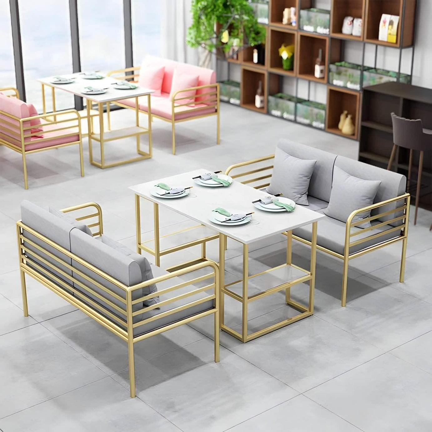 سفرة معدن و ام دي اف مع 2 كرسي - RON320 Royal Iron