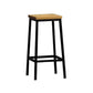 كرسي بار اسود وبيج 35*35*75 سم - ROW2 (Copy) Iron Wood