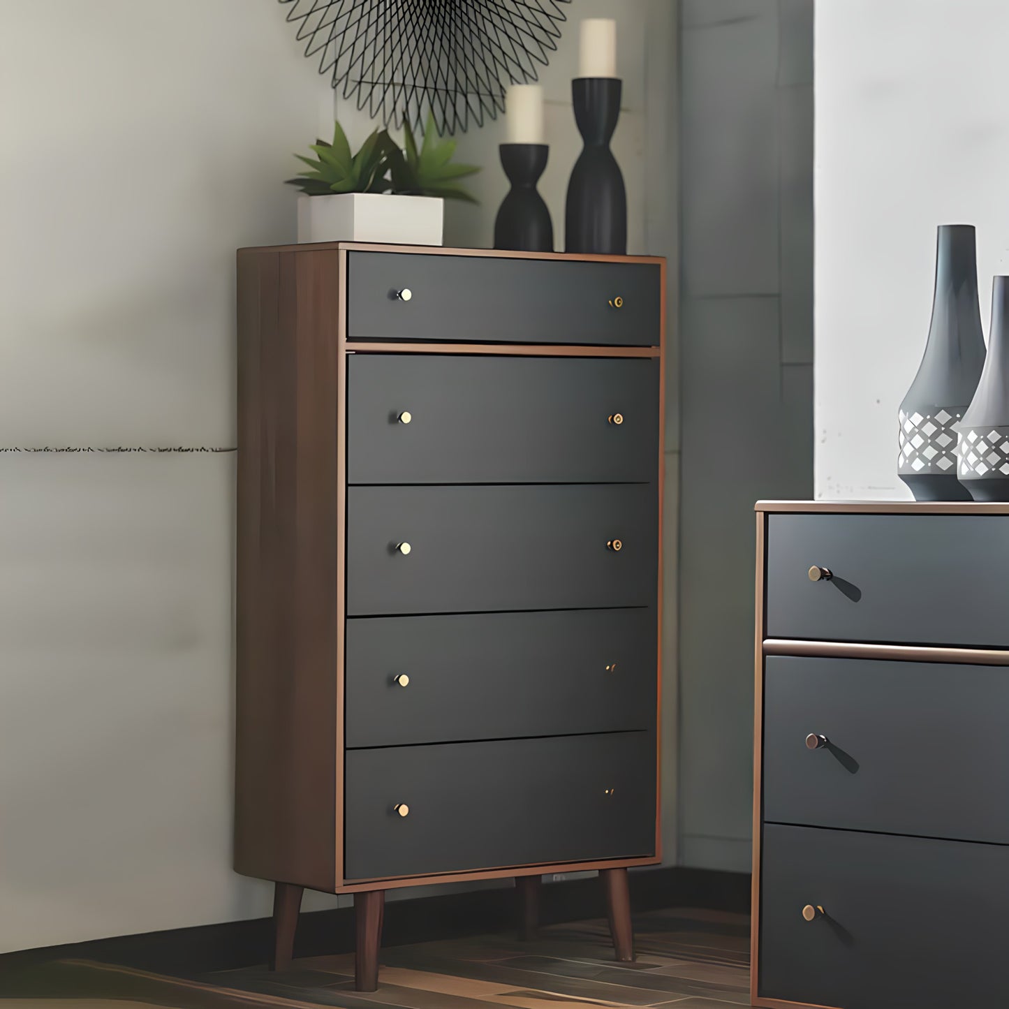 وحدة أدراج خشب ام دي اف، 80*40*120 سم