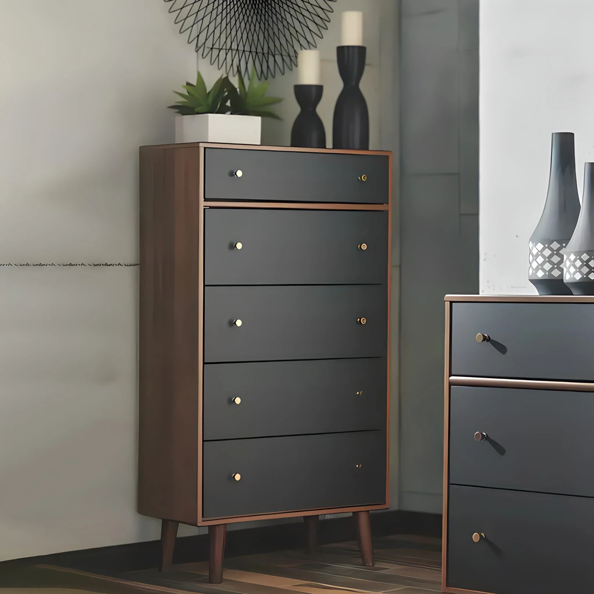 وحدة أدراج خشب ام دي اف، 80*40*120 سم