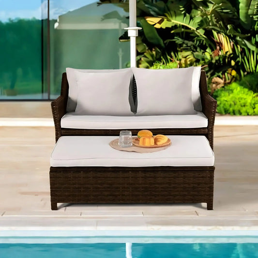 تسوق الأن من هومكس  طقم خارجي حديد وراتان - FAD37 بأفضل سعر وأفضل جودة