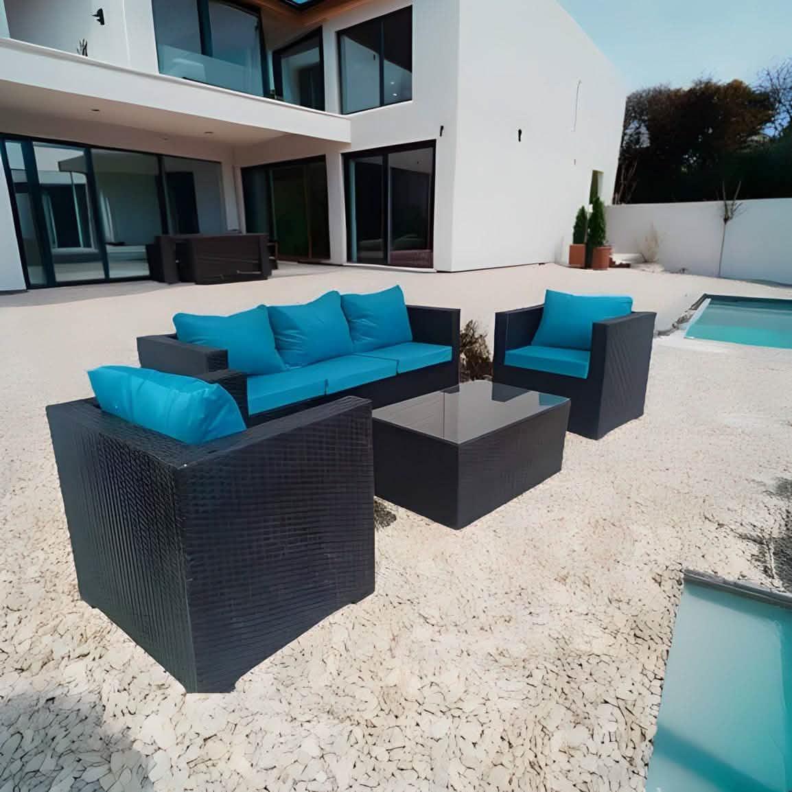 تسوق الأن من هومكس  طقم خارجي حديد وراتان - FAD42 بأفضل سعر وأفضل جودة