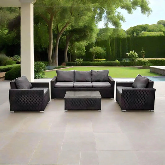 تسوق الأن من هومكس  طقم خارجي حديد وراتان - FAD44 بأفضل سعر وأفضل جودة