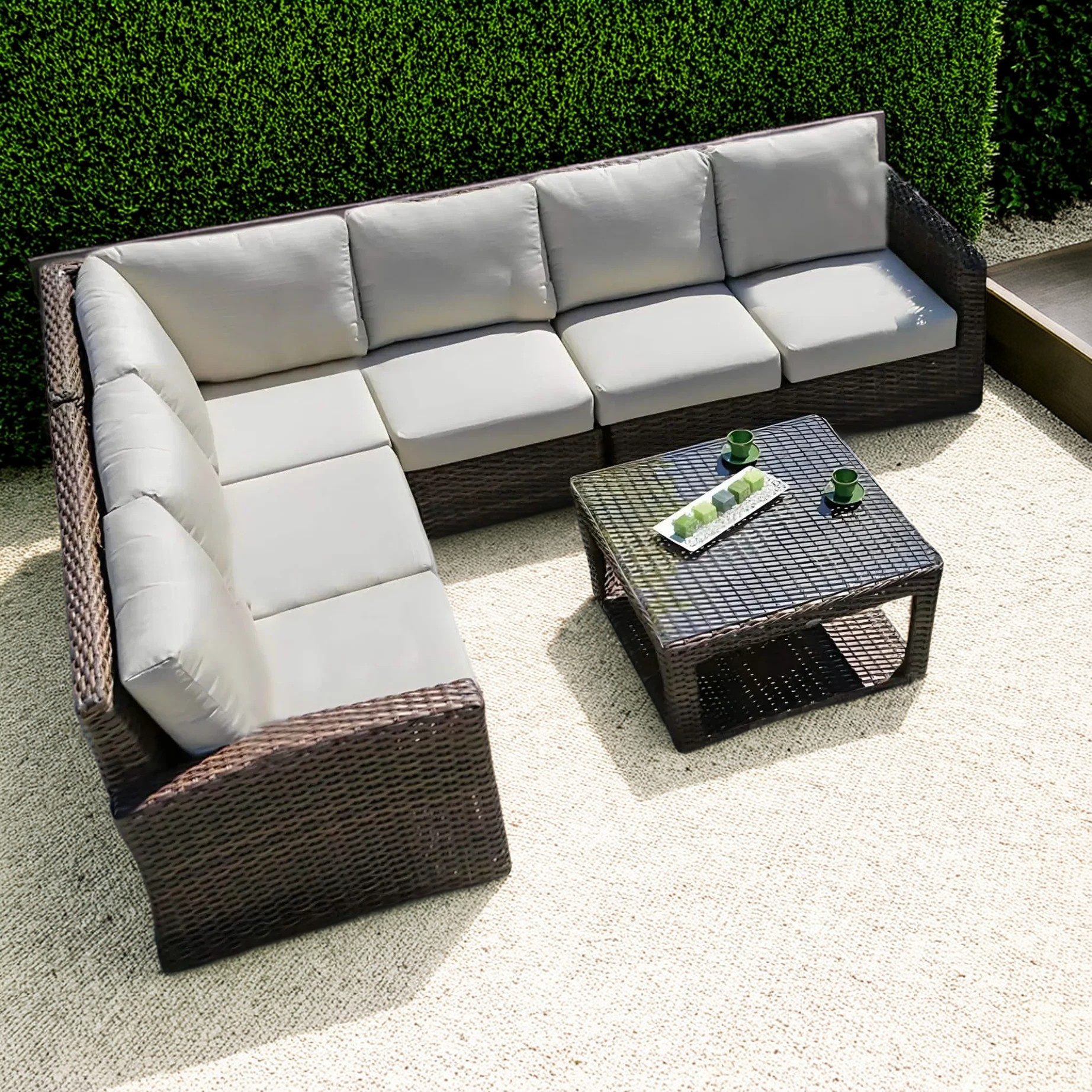 طقم خارجي حديد وراتان - FAD48