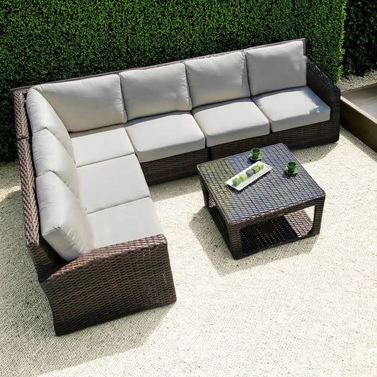 طقم خارجي حديد وراتان - FAD48