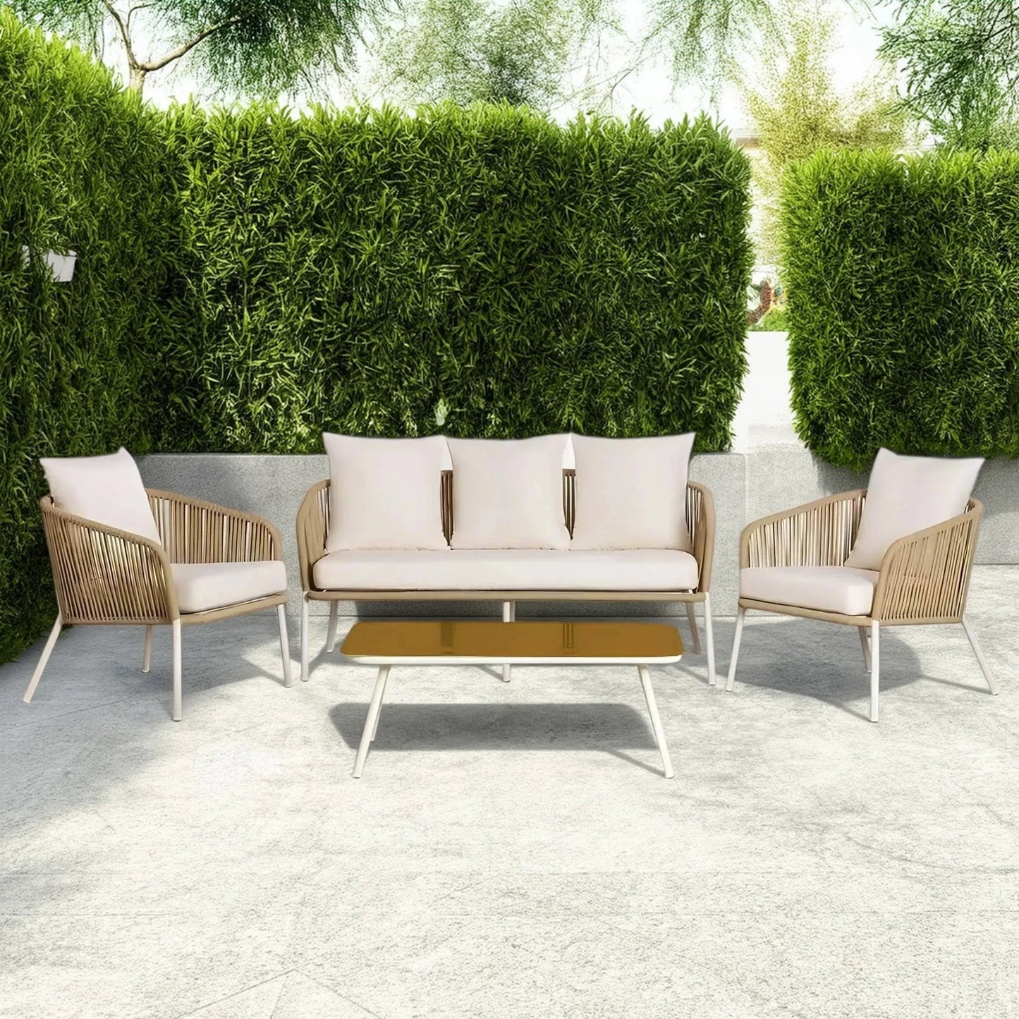 طقم أثاث خارجي، ستيل ودوبار - 4 قطع