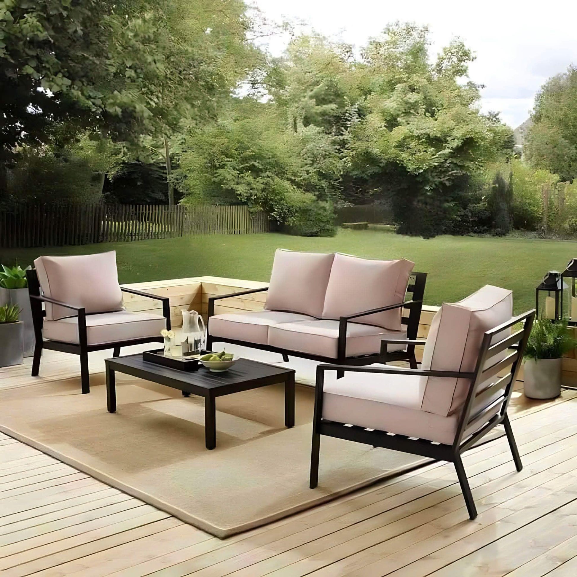 طقم معدن و قماش، 4 قطع