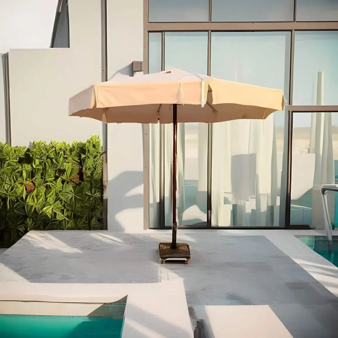 شمسية خارجية خشب زان، 300*300*250 سم