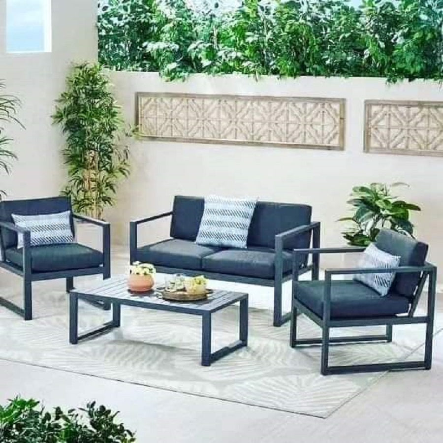 طقم أثاث خارجي ستيل، 4 قطع