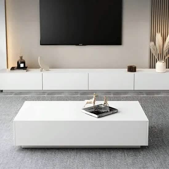 طقم ترابيزات أبيض ام دي اف اسباني - FUR29 - Homix