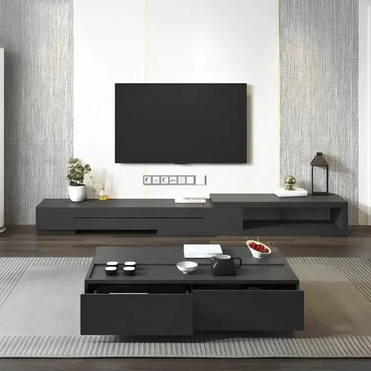 طقم ترابيزات أسود ام دي اف اسباني - FUR33 - Homix