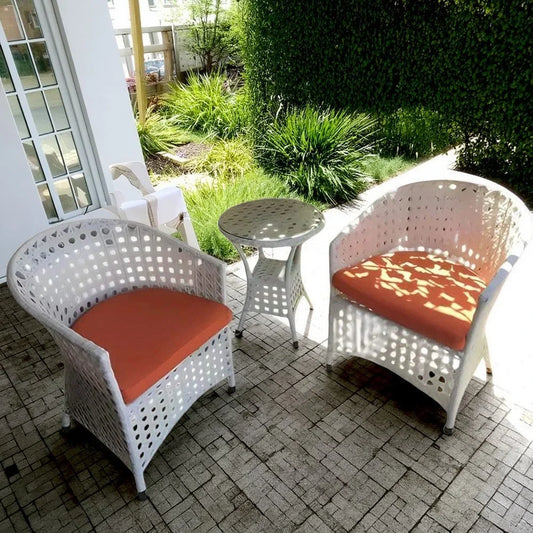 طقم للحدائق معدن و راتان، 3 قطع