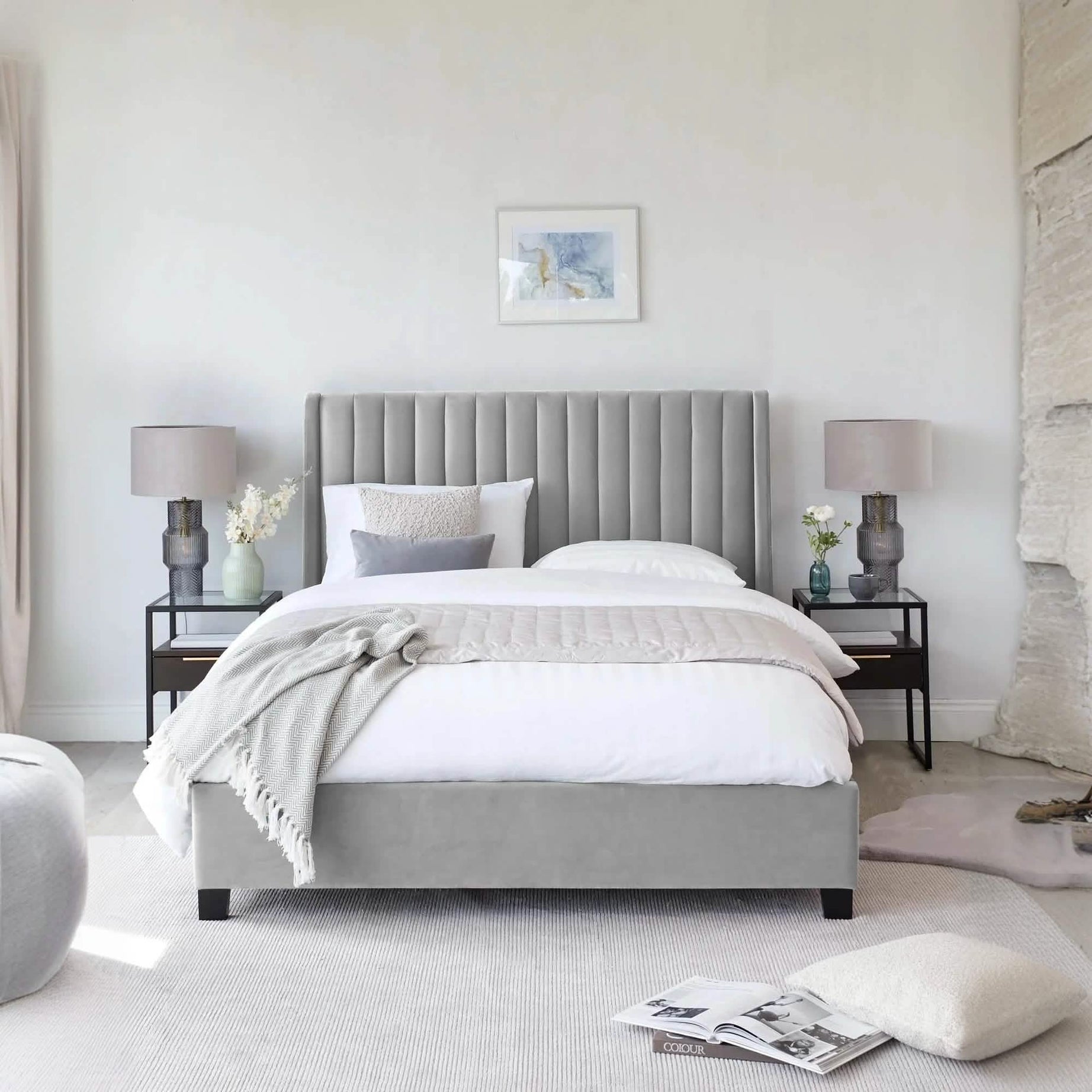 سرير كوين خشب كونتر، 150*195*120 سم