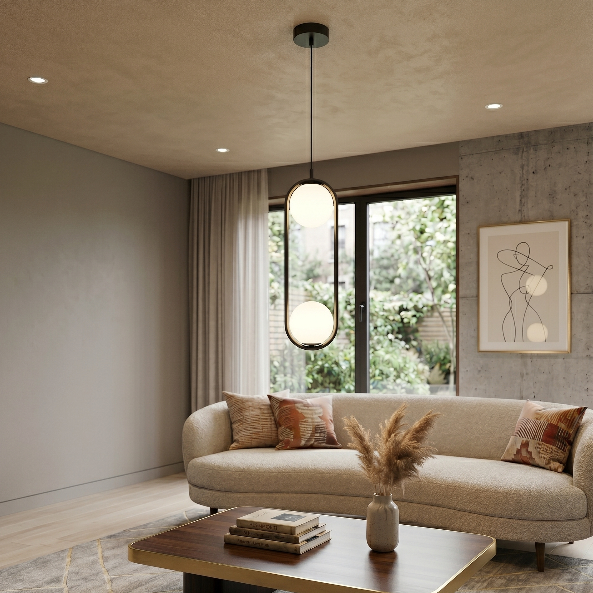 نجفة زجاج وستيل، 20*15*100 سم
