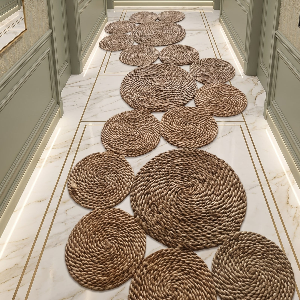 Natural wood and cotton wall macrame, 100*60 cm