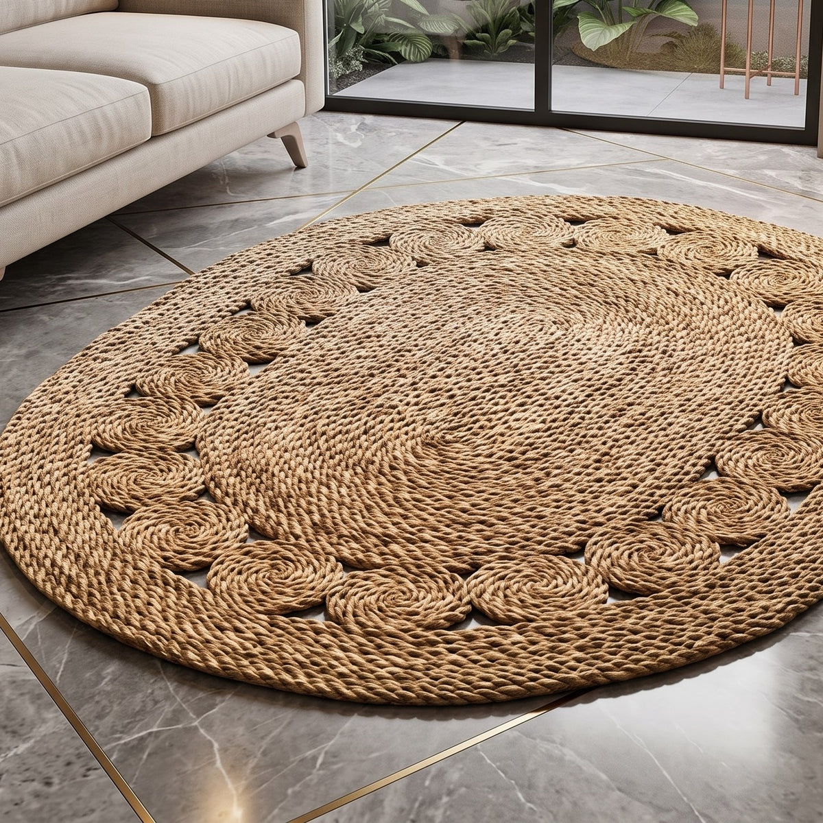 Natural wood and cotton wall macrame, 100*60 cm
