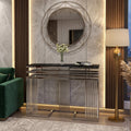 كونسول ستيل بسطح رخام، 120*40*90 سم