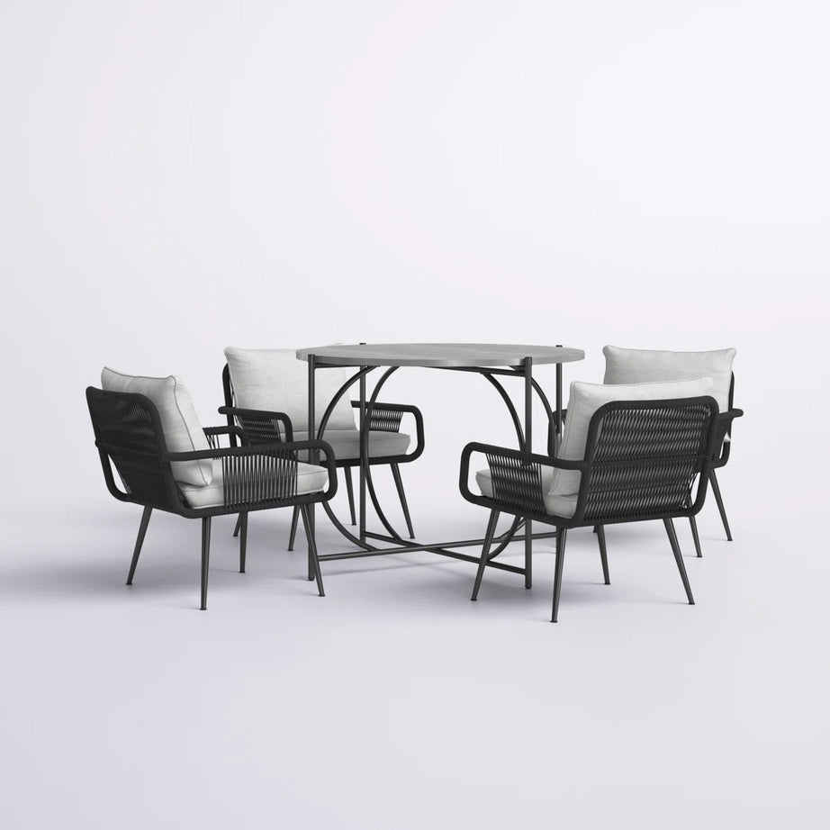 طقم سفرة خارجي ستيل و دوبار، 5 قطع