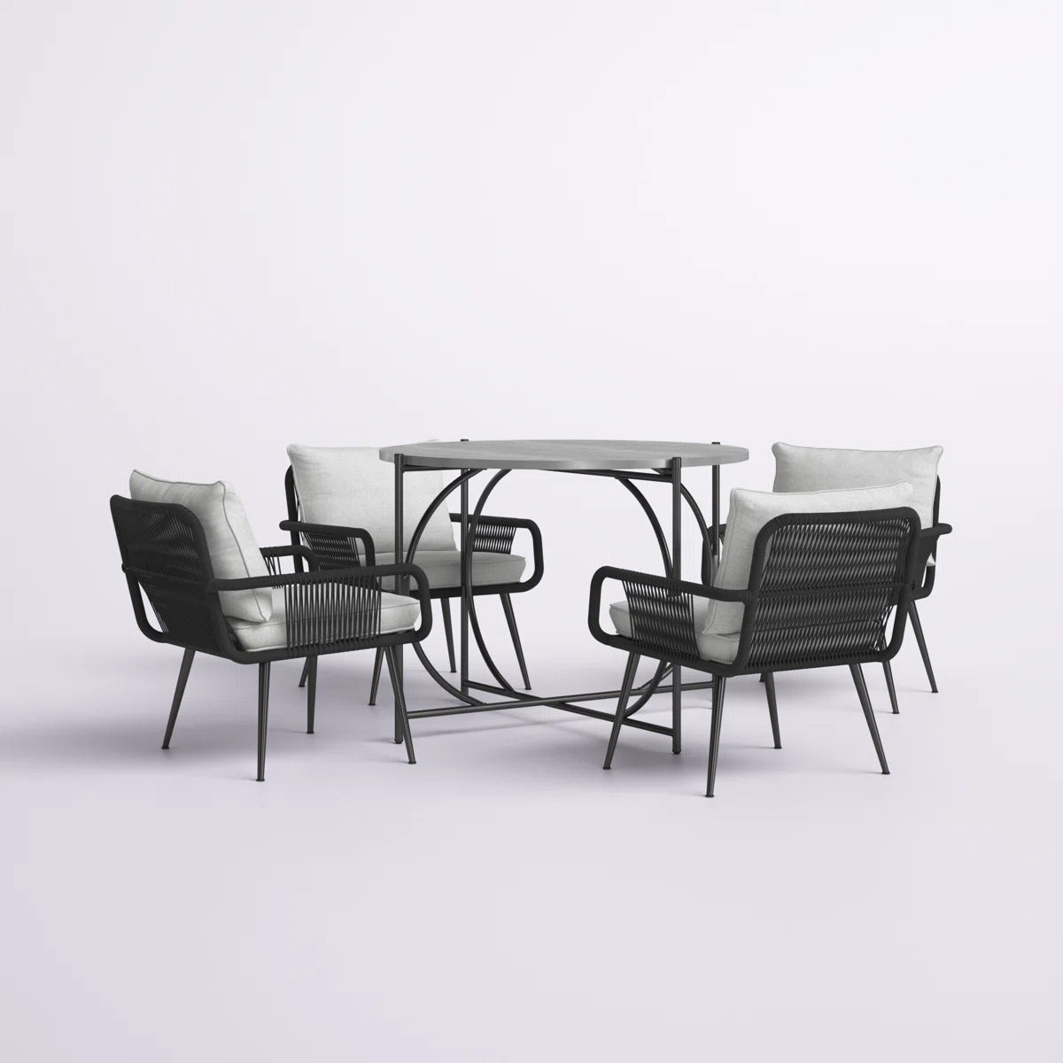 طقم سفرة خارجي ستيل و دوبار، 5 قطع