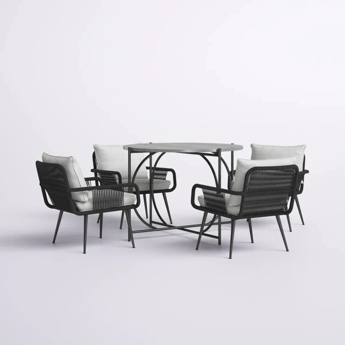 طقم سفرة خارجي ستيل و دوبار، 5 قطع