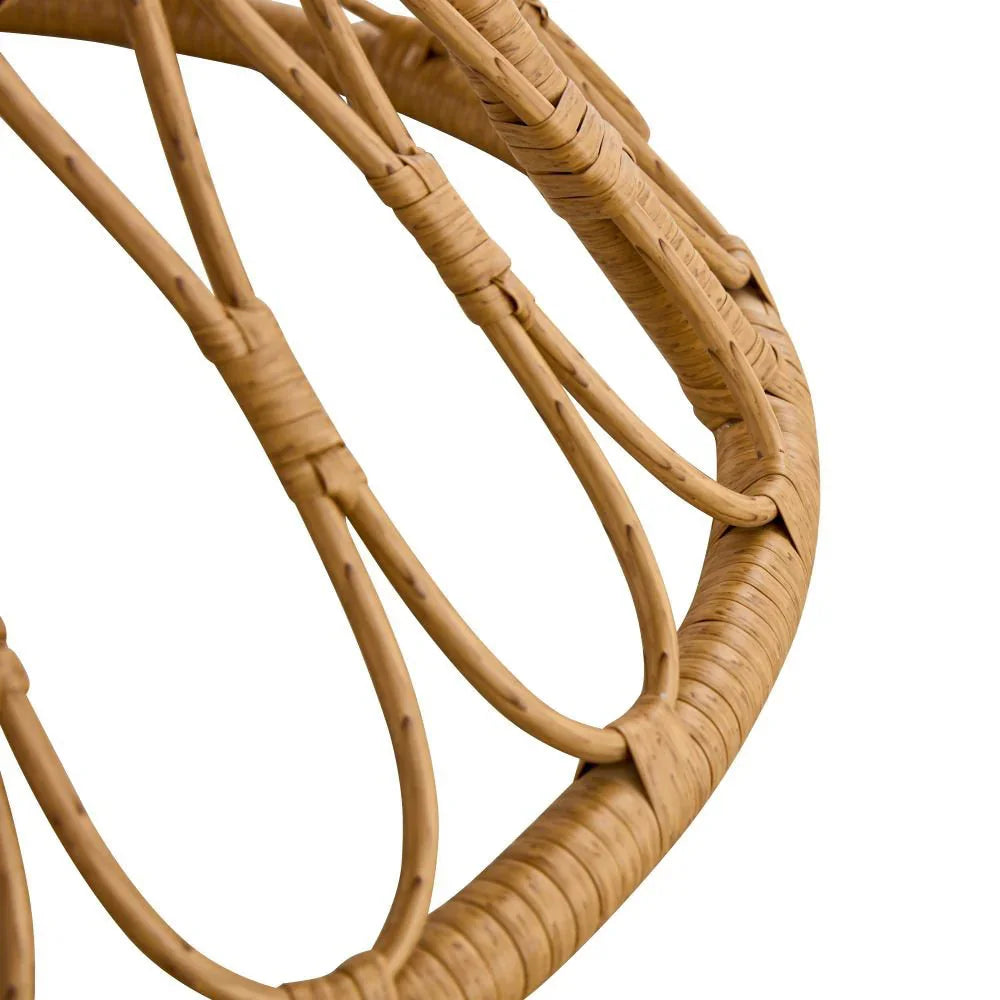 طقم سفرة خارجي ستيل و راتان، 5 قطع