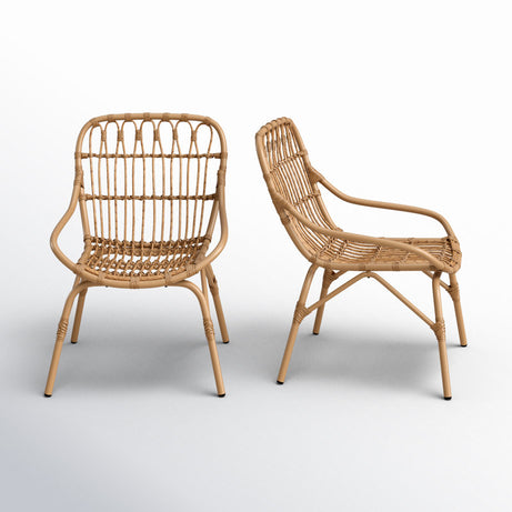 طقم خارجي ستيل و راتان، قطعتين