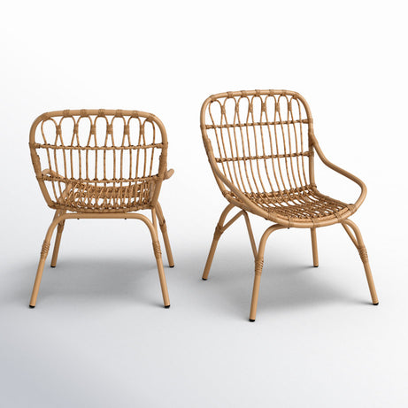 طقم خارجي ستيل و راتان، قطعتين