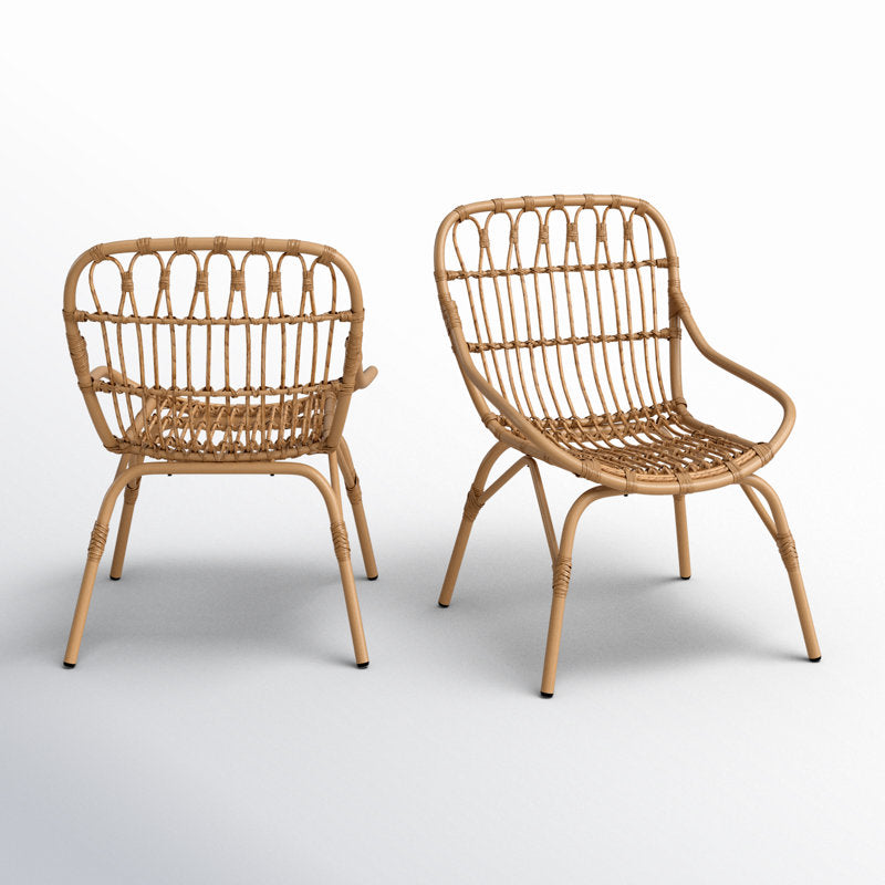 طقم خارجي ستيل و راتان، قطعتين