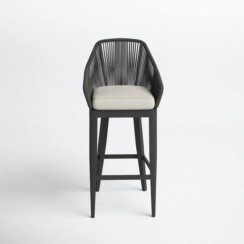 كرسي بار خارجي ستيل و دوبار، 50*55*112 سم