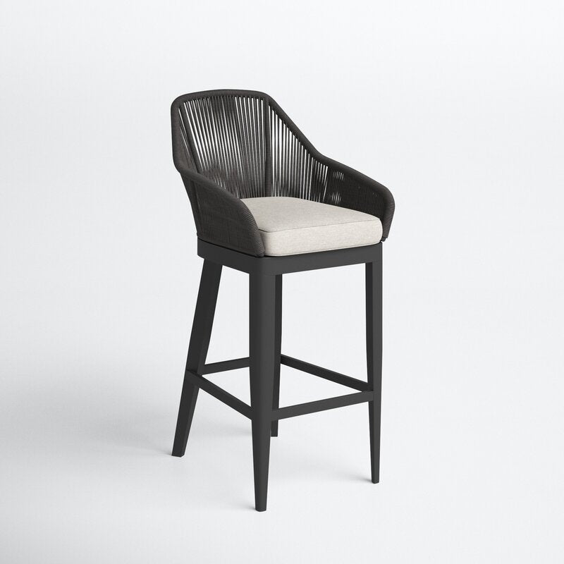 كرسي بار خارجي ستيل و دوبار، 50*55*112 سم