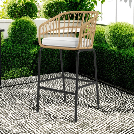 كرسي بار خارجي ستيل و دوبار، 50*55*112 سم