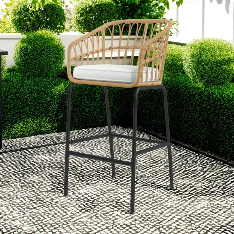 كرسي بار خارجي ستيل و دوبار، 50*55*112 سم