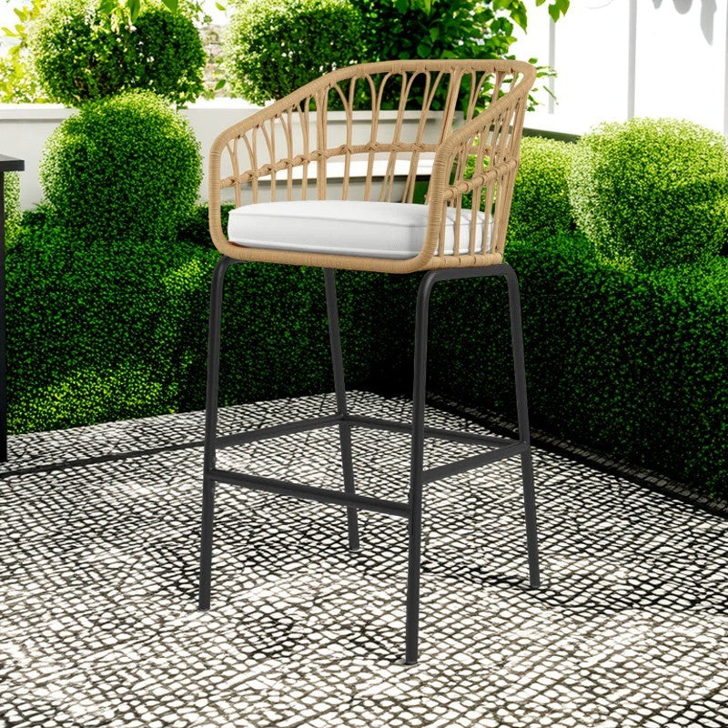 كرسي بار خارجي ستيل و دوبار، 50*55*112 سم