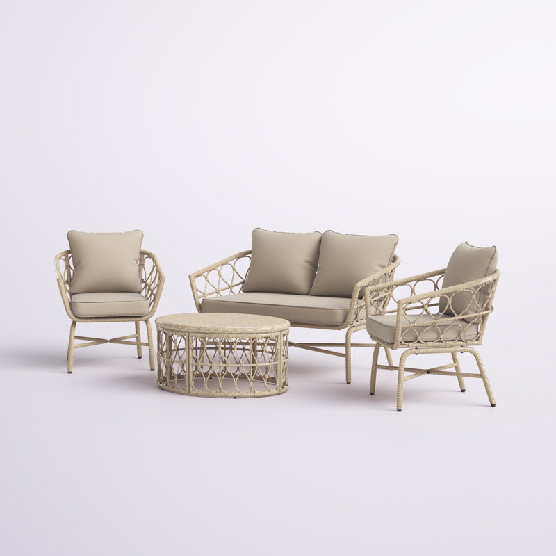 طقم خارجي ستيل و راتان، 4 قطع