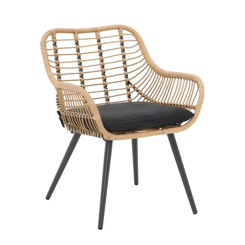 طقم خارجي ستيل و راتان، 9 قطع