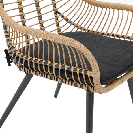 طقم خارجي ستيل و راتان، 9 قطع