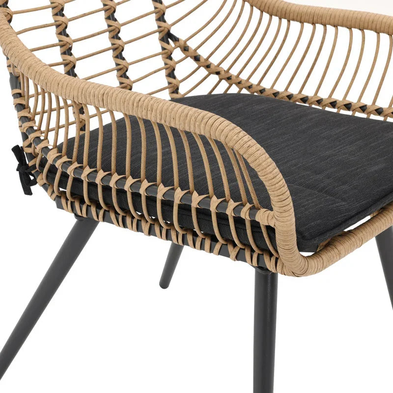 طقم خارجي ستيل و راتان، 9 قطع