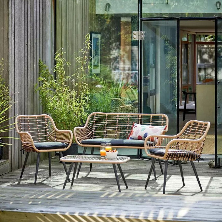 طقم خارجي ستيل و راتان، 4 قطع