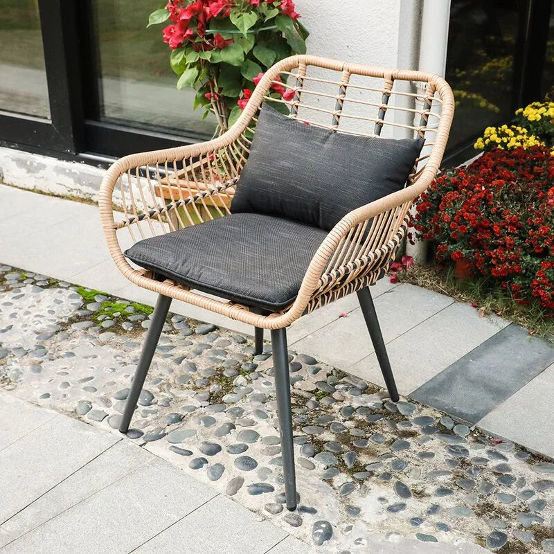 طقم خارجي ستيل و راتان، 4 قطع