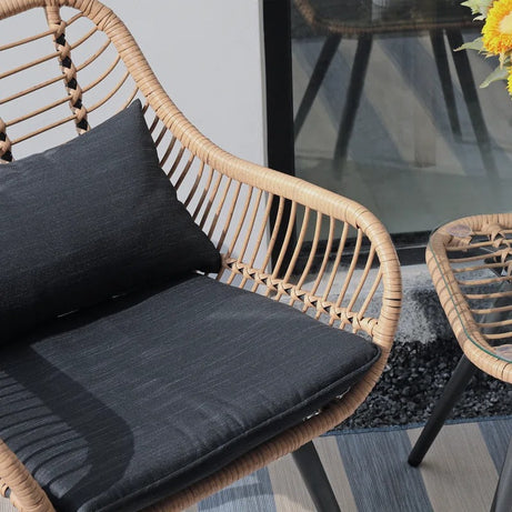 طقم خارجي ستيل وراتان، 5 قطع