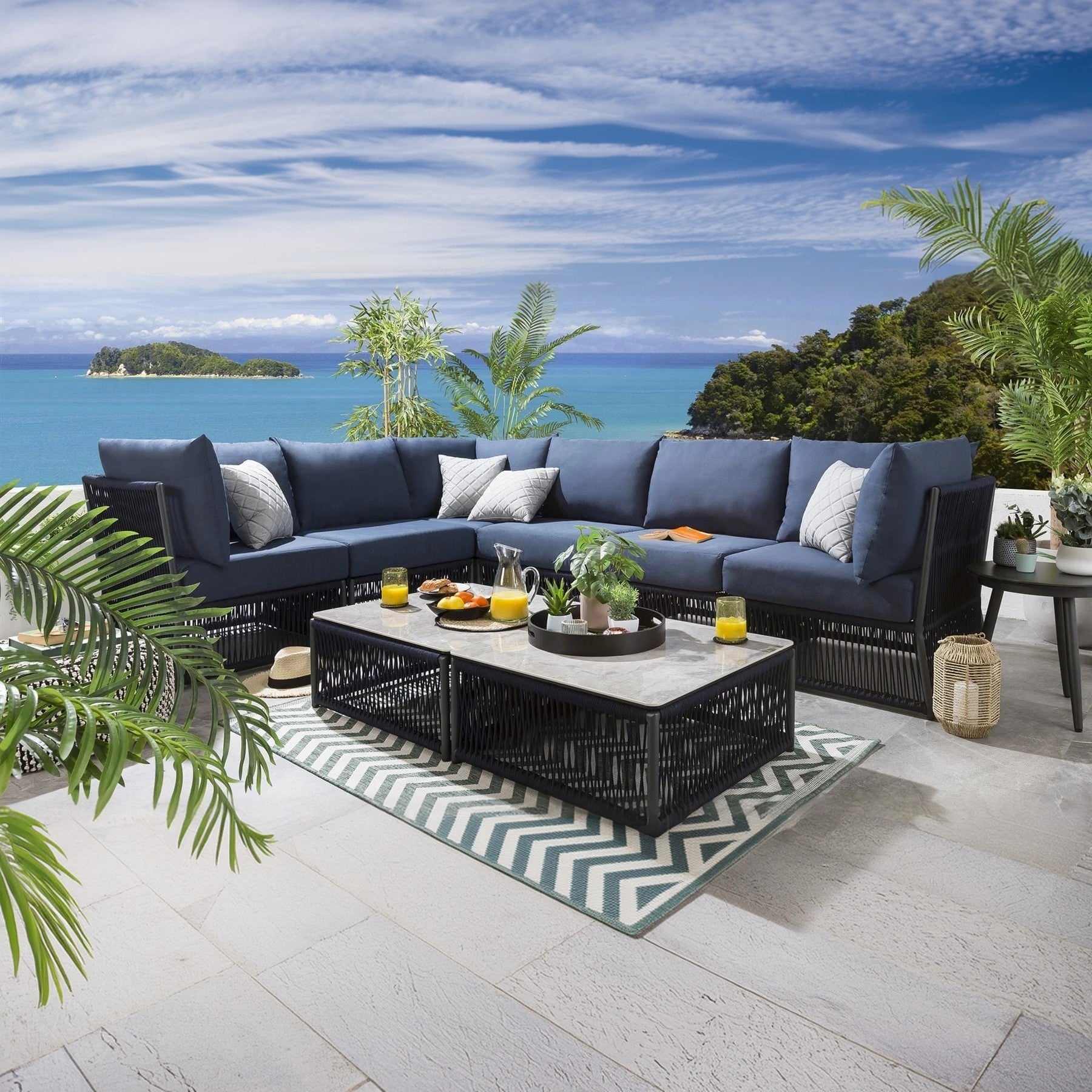 طقم خارجي ستيل و دوبار، 9 قطع