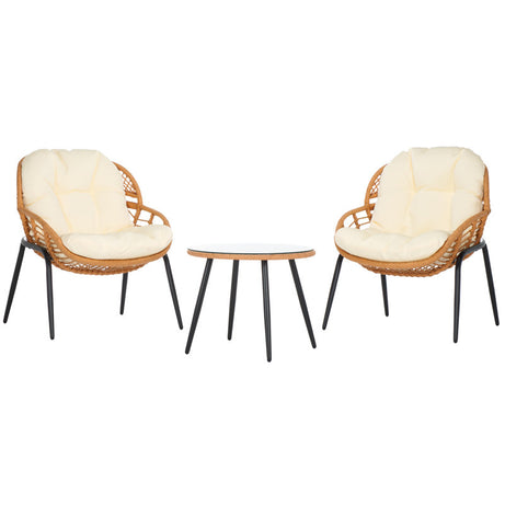 طقم خارجي ستيل و راتان، 3 قطع