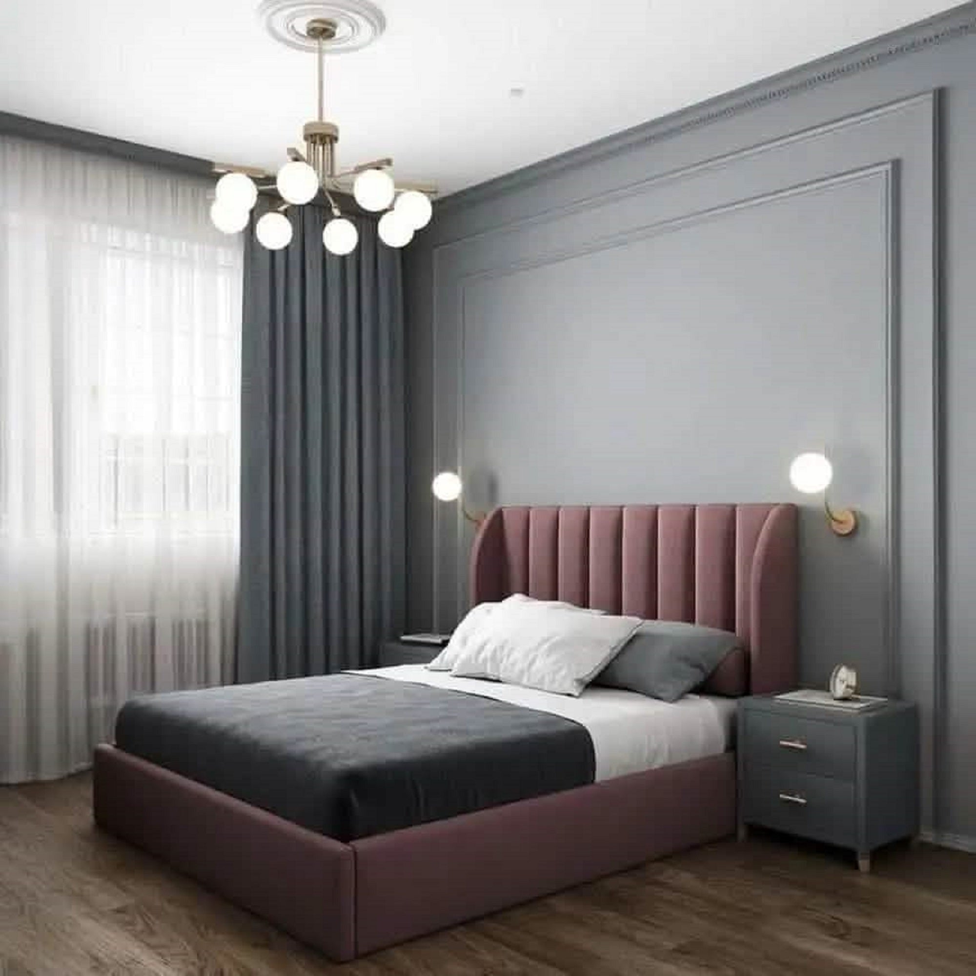 سرير كينج خشب كونتر، 160*195*120 سم