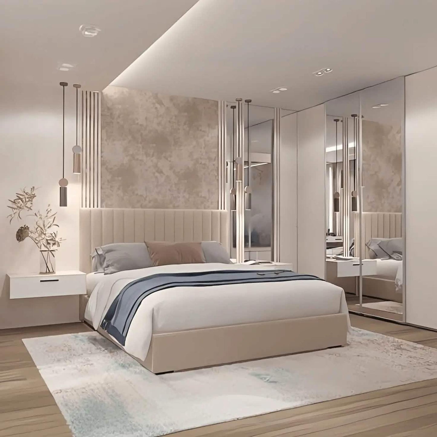 سرير كينج خشب كونتر، 160*195*120 سم